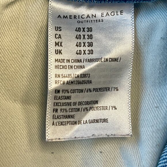 American Eagle Next Level Flex Slim Straight Mens Jeans Size 40x30 - Picture 4 of 5